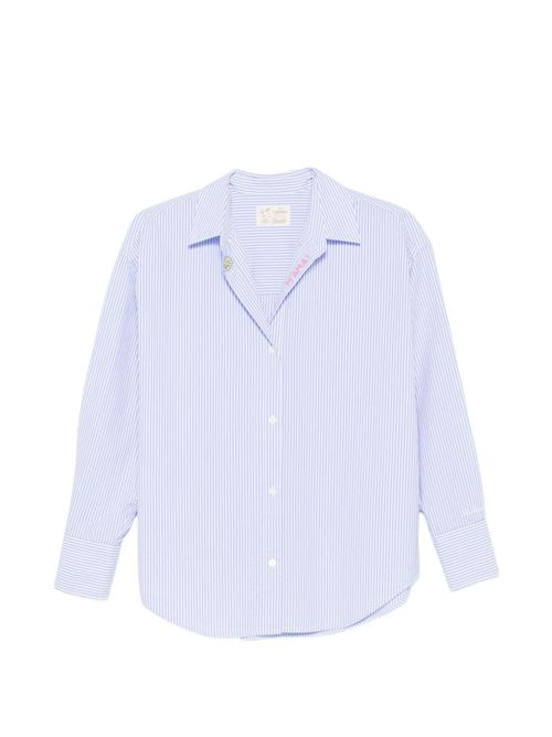 Camicia donna Cristal in cotone a righe azzurre MC2 SAINT BARTH | CRISTAL00702L